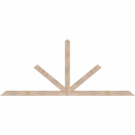 Ekena Millwork Saratoga Smooth Timber Gable Bracket, Douglas Fir, 96"W x 40"H x 1 1/2"D x 3 1/2"F, 10/12 Pitch GBW096X40X0204SAR00SDF